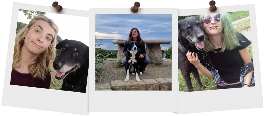 Portraits de Margot avec ses chiens